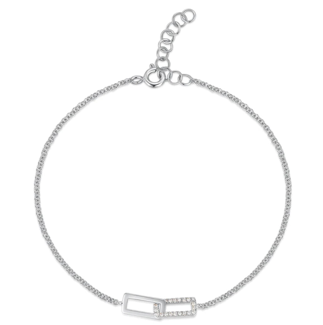 Interlocking Rectangle Bracelet – Suzy B Jewelry