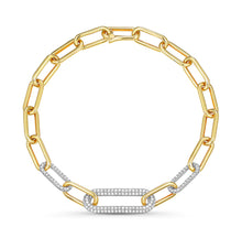 Load image into Gallery viewer, Three Graduated Diamond Oval Link Bracelet
