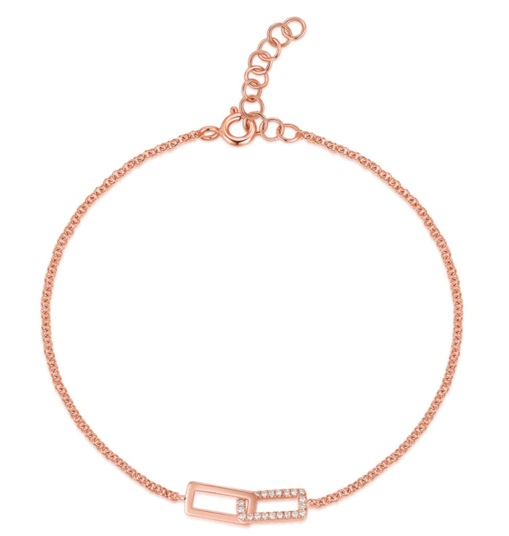 Interlocking Rectangular Bracelet Interlocking Rectangle Bracelet – Suzy B Jewelry