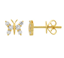 Load image into Gallery viewer, Butterfly Diamond Stud Earrings
