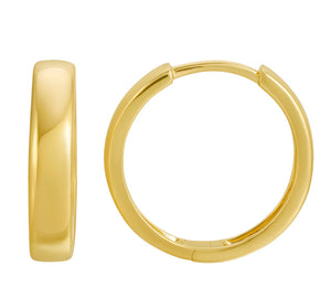 Large Gold Huggie Earrings