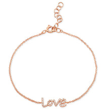 Load image into Gallery viewer, Pave Diamond Love Chain Bracelet
