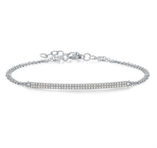 Load image into Gallery viewer, Two Row Diamond Bar Bracelet
