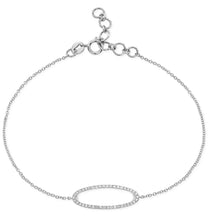 Load image into Gallery viewer, Open Oval Diamond Bracelet
