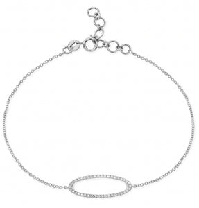 Open Oval Diamond Bracelet