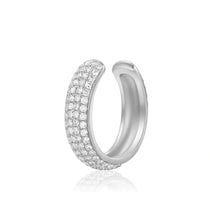 Load image into Gallery viewer, Four Row Domed Diamond Cuff Earring
