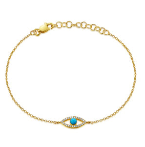 Turquoise Diamond Eye Bracelet