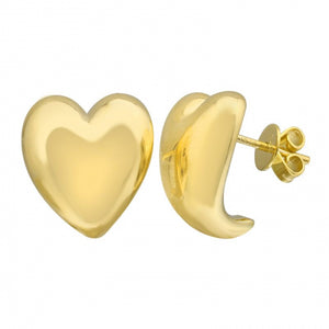Heart Shape Gold Earrings