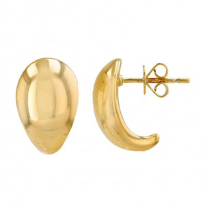 Pear Shape Gold Earrings