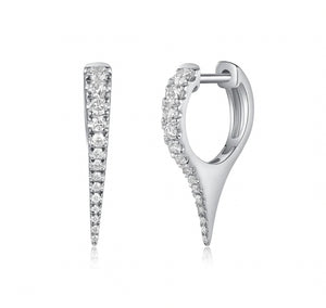 Short Diamond Spike Earrings