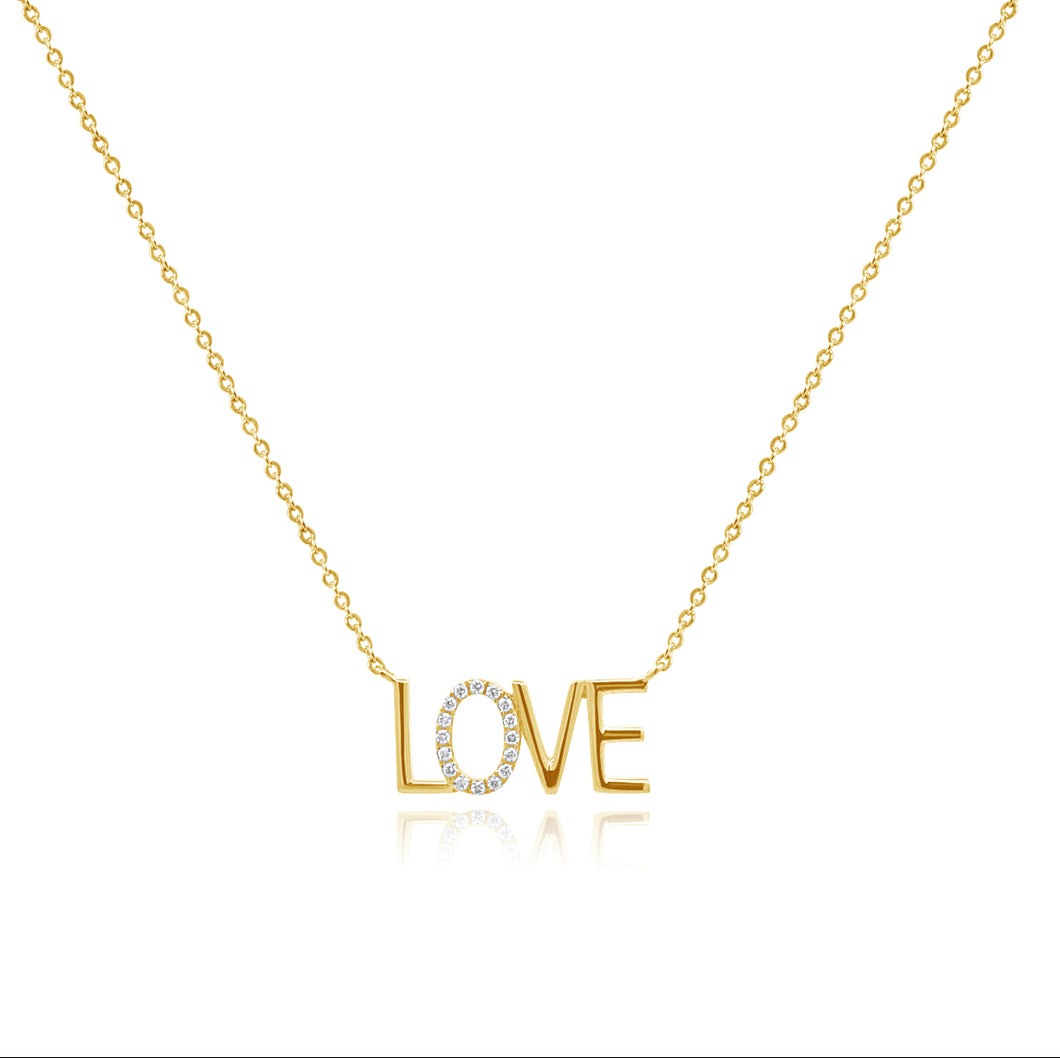 Diamond “O” LOVE Necklace
