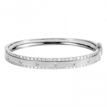 Load image into Gallery viewer, Baguette Border Bangle
