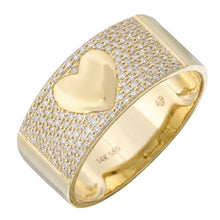 Load image into Gallery viewer, Diamond Heart Cigar Ring

