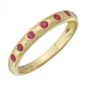 Gold Gemstone Inlay Ring