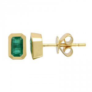 Emerald Gemstone Studs