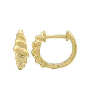 Gold Croissant Huggie Earrings