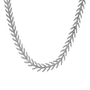 Feather Diamond Necklace