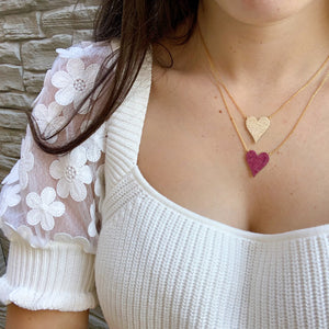 Large Reversible Heart Necklace