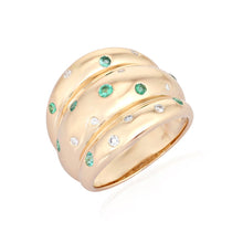 Load image into Gallery viewer, Gold Statement Ring with Scatter Gemstones
