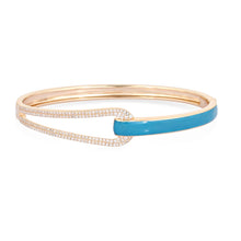 Load image into Gallery viewer, Diamond Link and Enamel Bangle Bracelet
