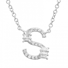 Load image into Gallery viewer, Baguette Initial Necklace

