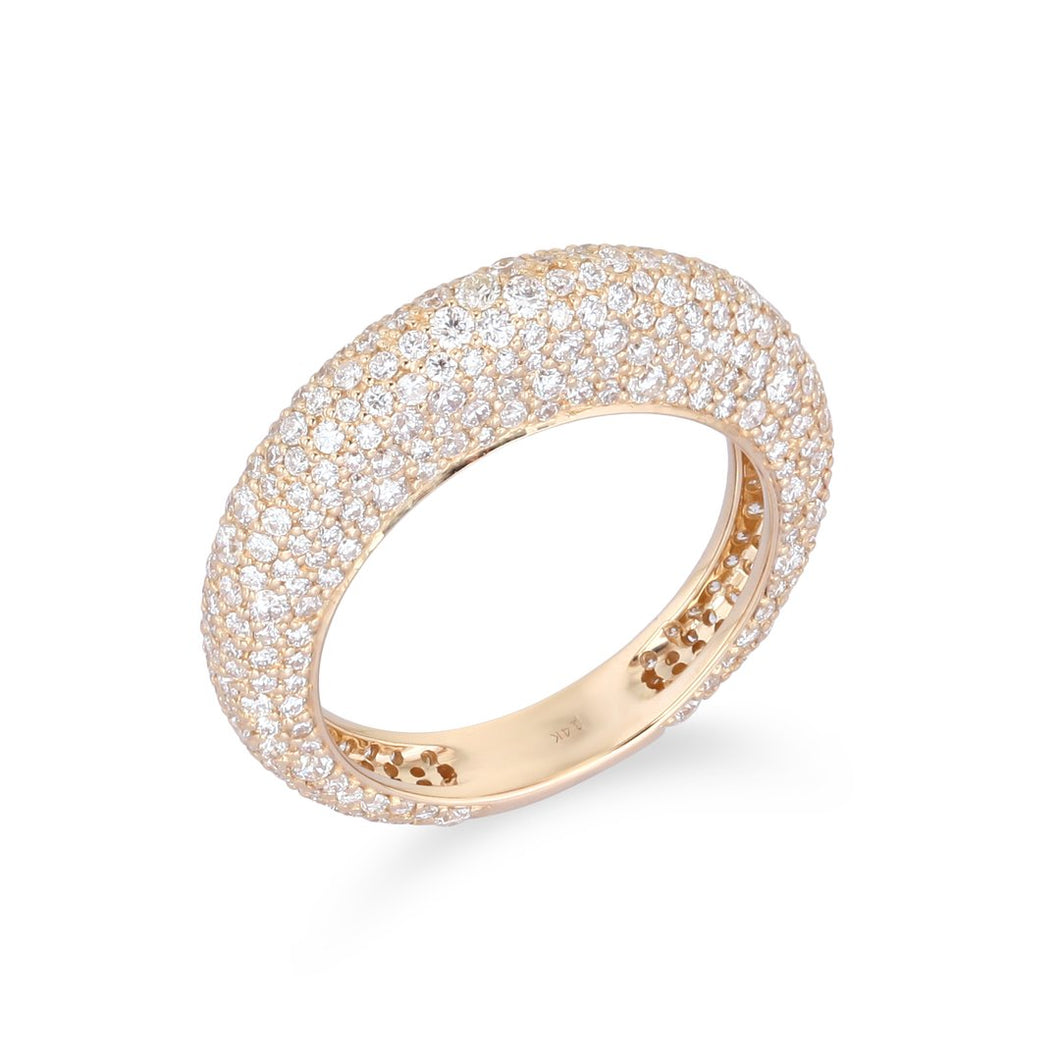 All Around Pave Full Cut Diamond Dome Ring