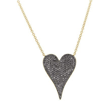 Load image into Gallery viewer, Black Pave Diamond Heart Necklace
