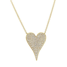 Load image into Gallery viewer, Pave Diamond Heart Necklace
