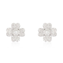Load image into Gallery viewer, Flower Pave Diamond Earrings
