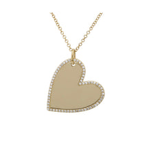 Load image into Gallery viewer, Heart with Pave Outline Necklace
