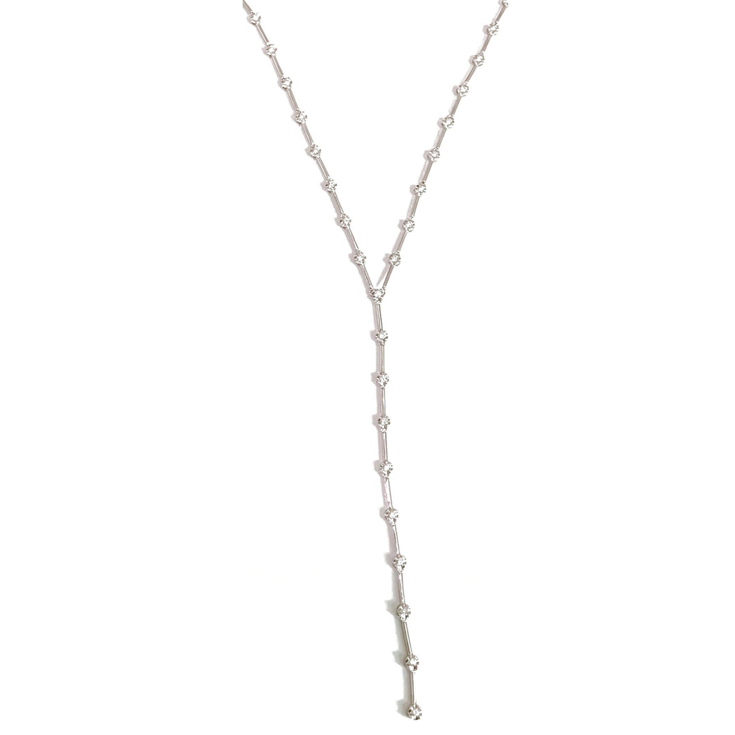 Stationed Diamond Lariat Necklace