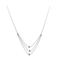 Load image into Gallery viewer, Triple Layer Pave Star Necklace
