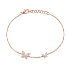 Load image into Gallery viewer, Double Butterfly Chain Bracelet

