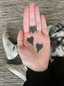 Large Black Diamond Heart Ring