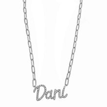 Load image into Gallery viewer, Diamond Script Name Necklace on Link Chain
