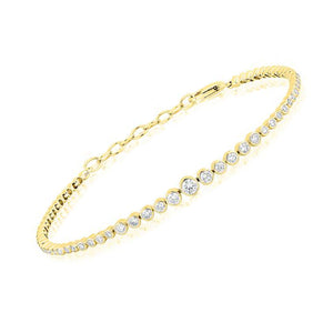 Bezel Set Graduated Diamond Bracelet