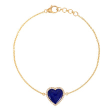 Load image into Gallery viewer, Gemstone Heart Bracelet
