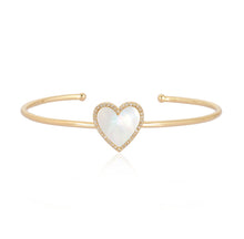 Load image into Gallery viewer, Pave Diamond Outlined Heart Cuff
