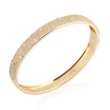 Load image into Gallery viewer, Large Pave Diamond Bangle With Baguette Stations
