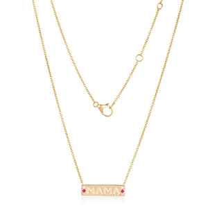 Gold Bar Mama Necklace