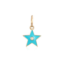 Load image into Gallery viewer, Mini Enamel Star Charm with Diamond
