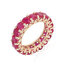 Load image into Gallery viewer, Oval Ruby Eternity Band
