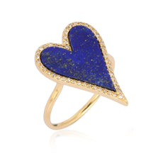 Load image into Gallery viewer, Elongated Diamond Outlined Heart Ring
