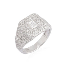 Load image into Gallery viewer, Diamond Baguette Signet Ring
