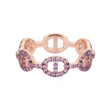 Load image into Gallery viewer, Pink Sapphire Link Ring
