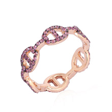 Load image into Gallery viewer, Pink Sapphire Link Ring
