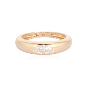 Solitaire Marquis Dome Ring