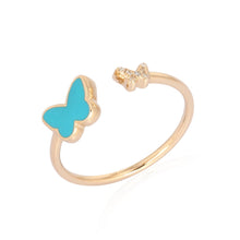 Load image into Gallery viewer, Enamel Butterfly Open Ring
