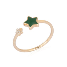 Load image into Gallery viewer, Enamel Star Open Ring
