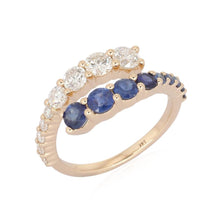 Load image into Gallery viewer, Gemstone and Diamond Twisted Ring
